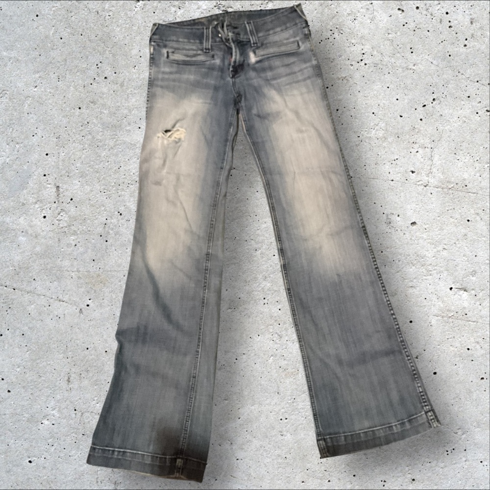 ARIAT Low Rise Denim Distressed Trouser Jeans
